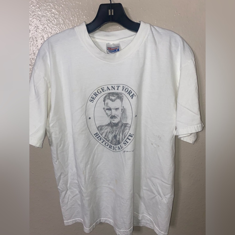 Vintage Sergeant York historical site white T-Shirt L